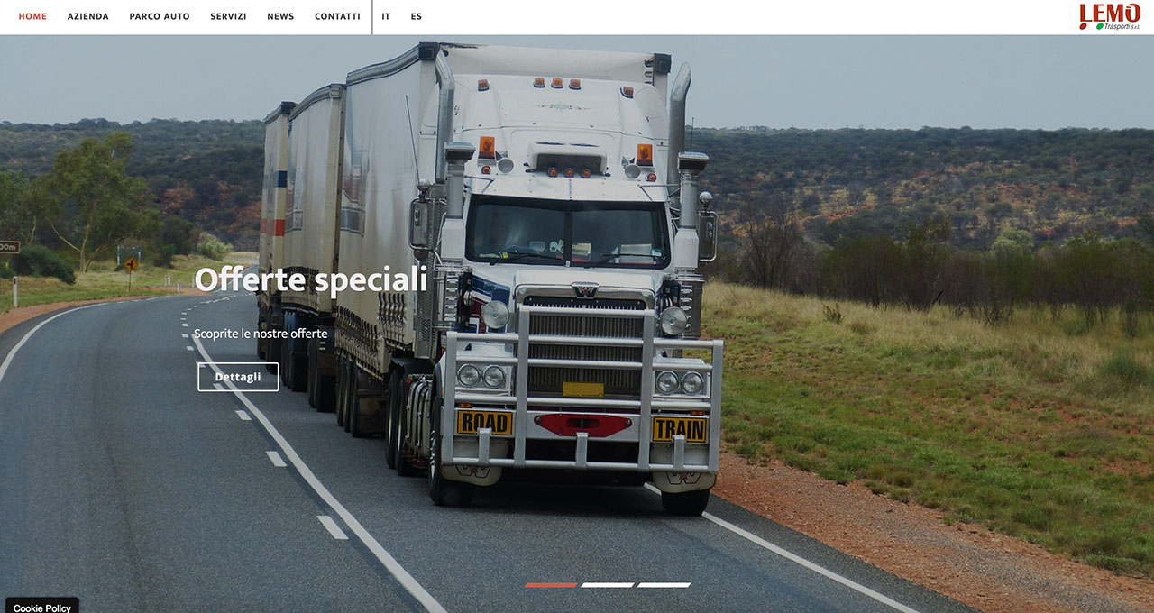 Sito Web Lemo Trasporti - Jacopo Zane Web Designer - Treviso