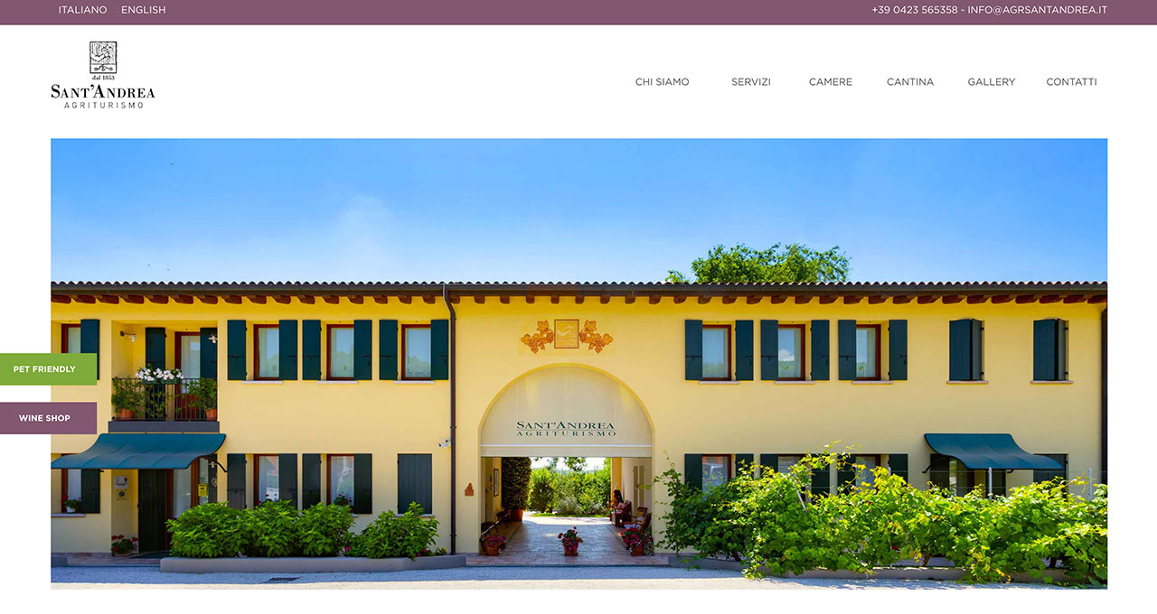Sito Web Agriturismo Sant'Andrea - Jacopo Zane Web Designer - Treviso