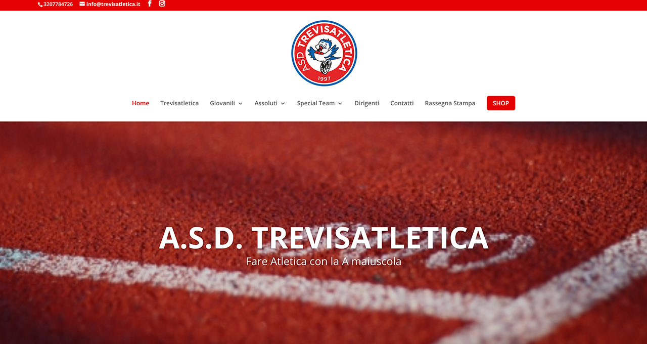Sito Web Trevisatletica - Jacopo Zane Web Designer - Treviso - Portfolio