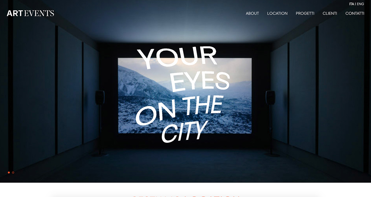 Sito Web Art Events - Jacopo Zane Web Designer - Treviso