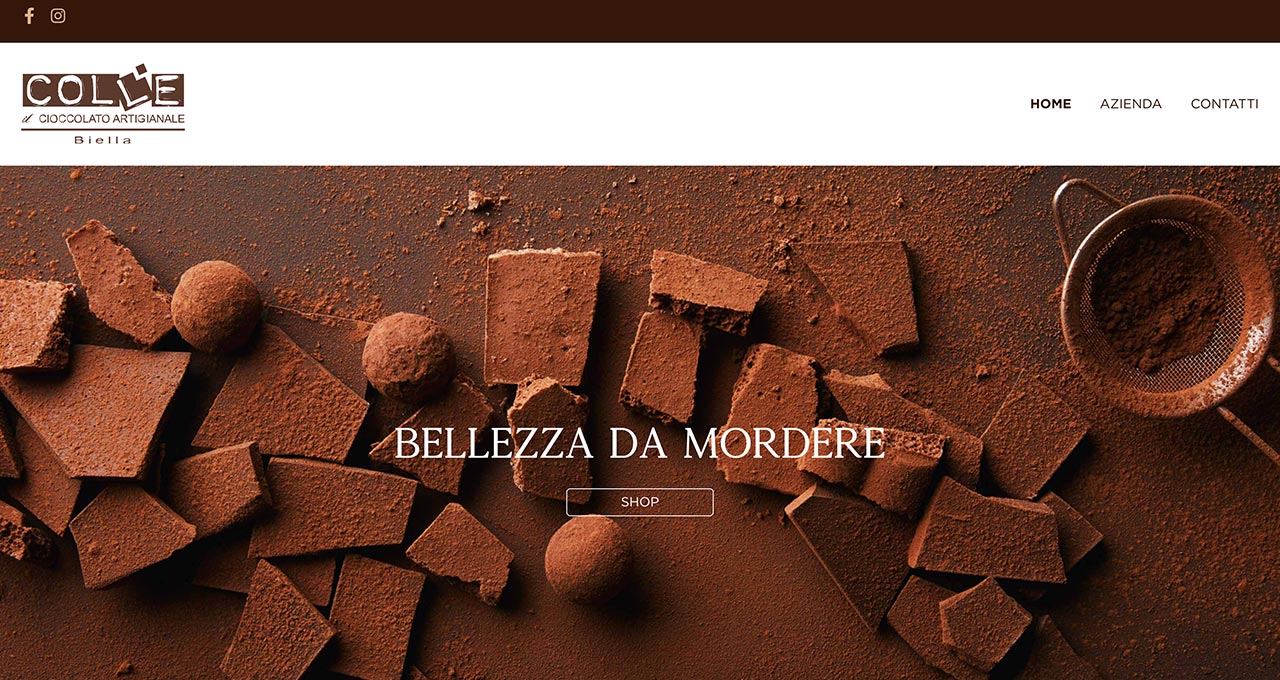 Sito Web Cioccolato Colle - Jacopo Zane Web Designer - Treviso