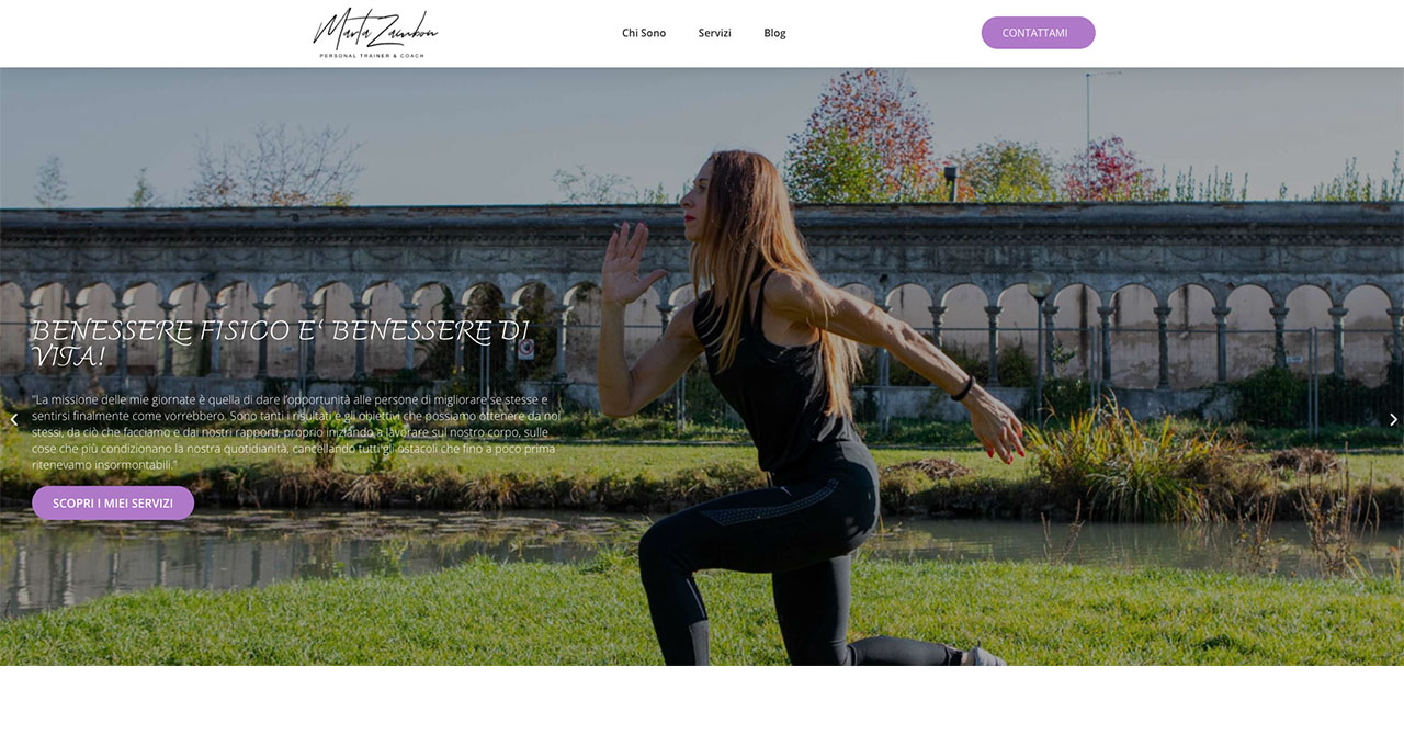 Sito Web MARTA ZAMBON - Jacopo Zane Web Designer - Treviso