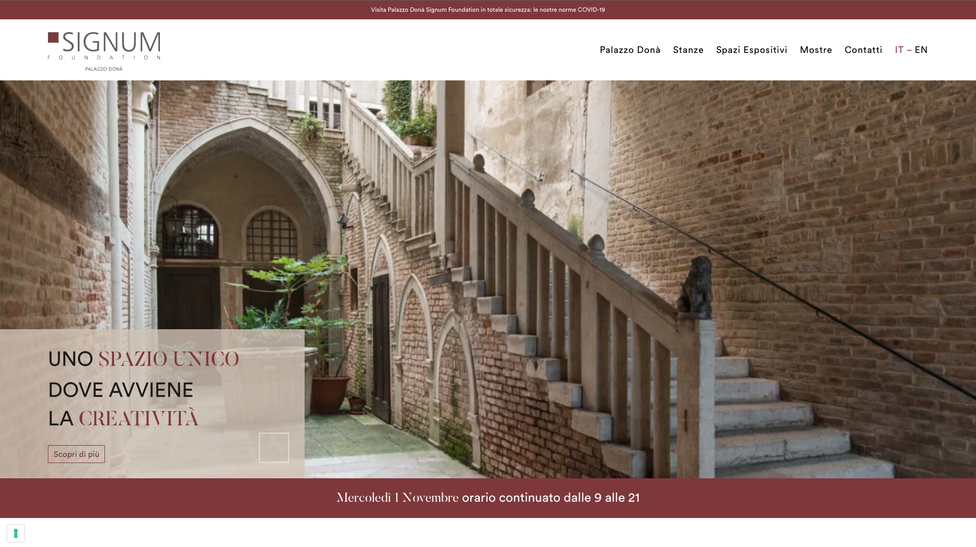 Sito Web SIGNUM FOUNDATION - Jacopo Zane Web Designer - Treviso